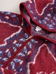 Red Bandana Print Knitted Zip Through Cardigan - Image 7 of 7