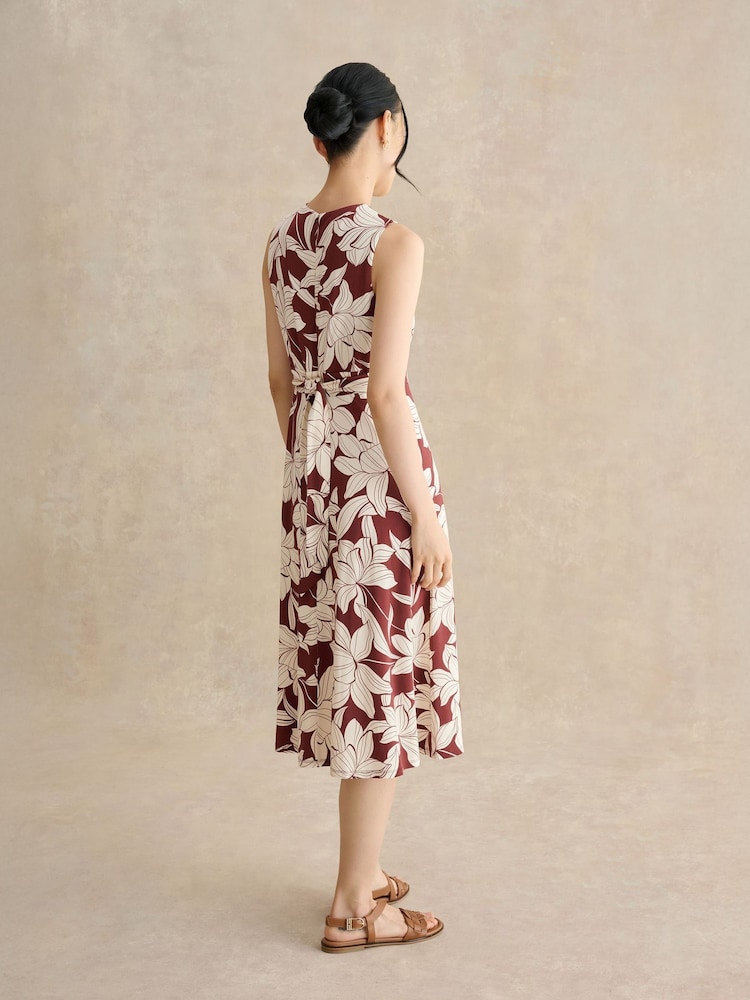 Hobbs Brown Marylise Dress - Image 2 of 3 Hobbs Brown Marylise Dress - Image 2 of 3