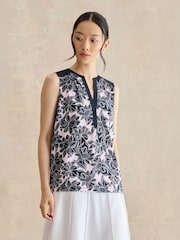 Hobbs Pink Nadine Printed Top - Image 1 of 3