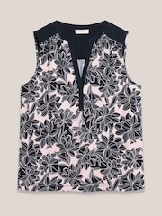 Hobbs Pink Nadine Printed Top - Image 3 of 3