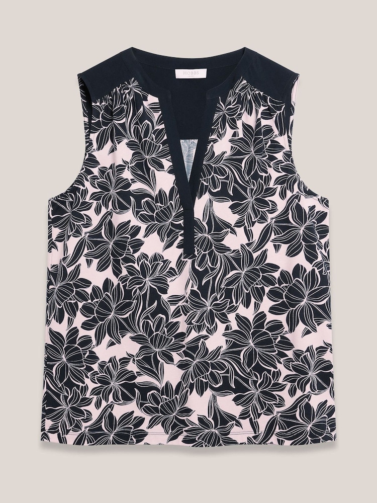 Hobbs Pink Nadine Printed Top - Image 3 of 3 Hobbs Pink Nadine Printed Top - Image 3 of 3