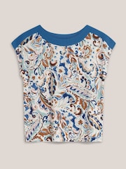 Hobbs Blue Viviana Printed Top - Image 3 of 3