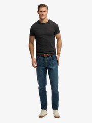 Superdry Black Essential Stacked Logo Embroidered T-Shirt - Image 4 of 5