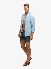 SUPERDRY Blue Premium Printed 15-inch Swim Shorts - Image 3 of 9