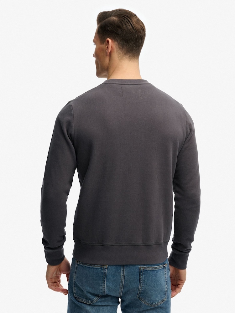 SUPERDRY Grey Retro Outdoor Relaxed Sweatshirt - Image 2 of 7