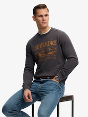SUPERDRY Grey Retro Outdoor Relaxed Sweatshirt - Image 3 of 7