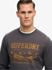 SUPERDRY Grey Retro Outdoor Relaxed Sweatshirt - Image 5 of 7