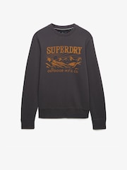 SUPERDRY Grey Retro Outdoor Relaxed Sweatshirt - Image 6 of 7