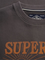 SUPERDRY Grey Retro Outdoor Relaxed Sweatshirt - Image 7 of 7