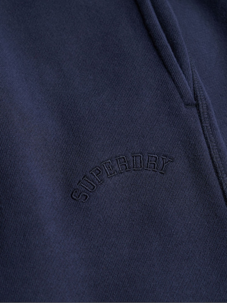 SUPERDRY Blue Essential Logo Wide Leg Joggers - Image 2 of 2 SUPERDRY Blue Essential Logo Wide Leg Joggers - Image 2 of 2