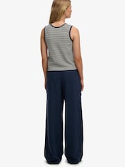 SUPERDRY Blue Essential Logo Wide Leg Joggers - Image 3 of 8