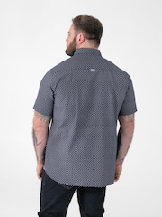 D555 Blue Icon AO Print Short Sleeve Button Down Collar Shirt - Image 3 of 6