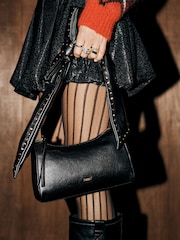 Rockett St George Black Studded Bow Handle Bag - Image 1 of 10
