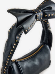 Rockett St George Black Studded Bow Handle Bag - Image 7 of 10