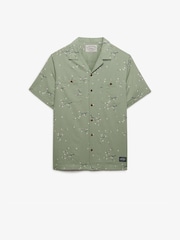SUPERDRY Green Short Sleeve Printed Beach Shirt - Image 6 of 8
