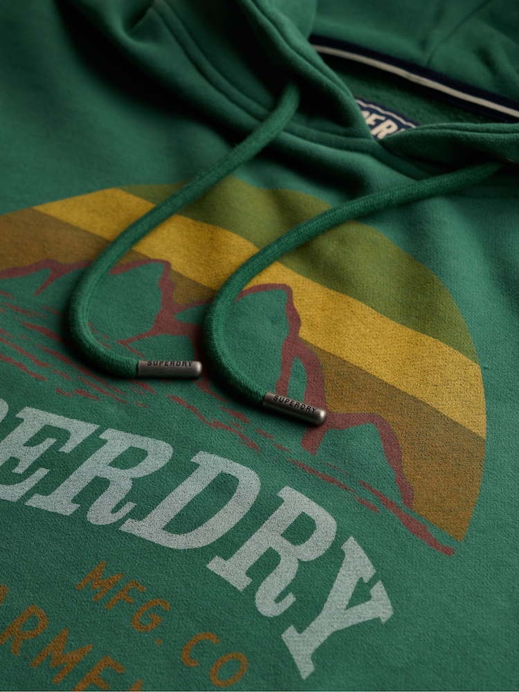 Зеленый - Пляжная рубашка с короткими рукавами и принтом SUPERDRY - Изображение 7 7