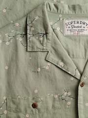 SUPERDRY Green Short Sleeve Printed Beach Shirt - Image 8 of 8