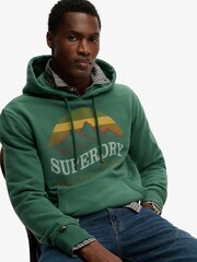 SUPERDRY Green Outdoors Mountain Relaxed Hoodie - Image 1 of 5