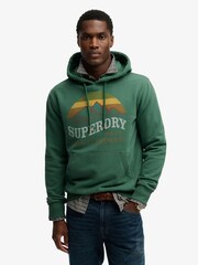 SUPERDRY Green Outdoors Mountain Relaxed Hoodie - Image 3 of 5