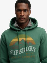 SUPERDRY Green Outdoors Mountain Relaxed Hoodie - Image 4 of 5