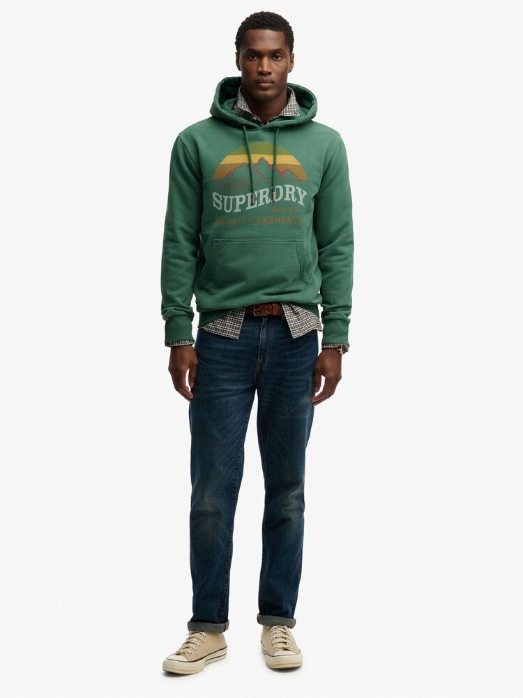 SUPERDRY Green Outdoors Mountain Relaxed Hoodie - Image 5 of 5