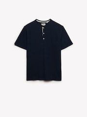 Синий - SUPERDRY Классическая футболка из хлопок и лен с коротким рукавом - Изображение 6 8