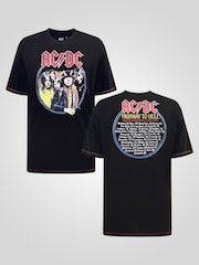 D555 Black Official ACDC Highway To Hell Printed Crew Neck T-Shirt - Image 5 of 7