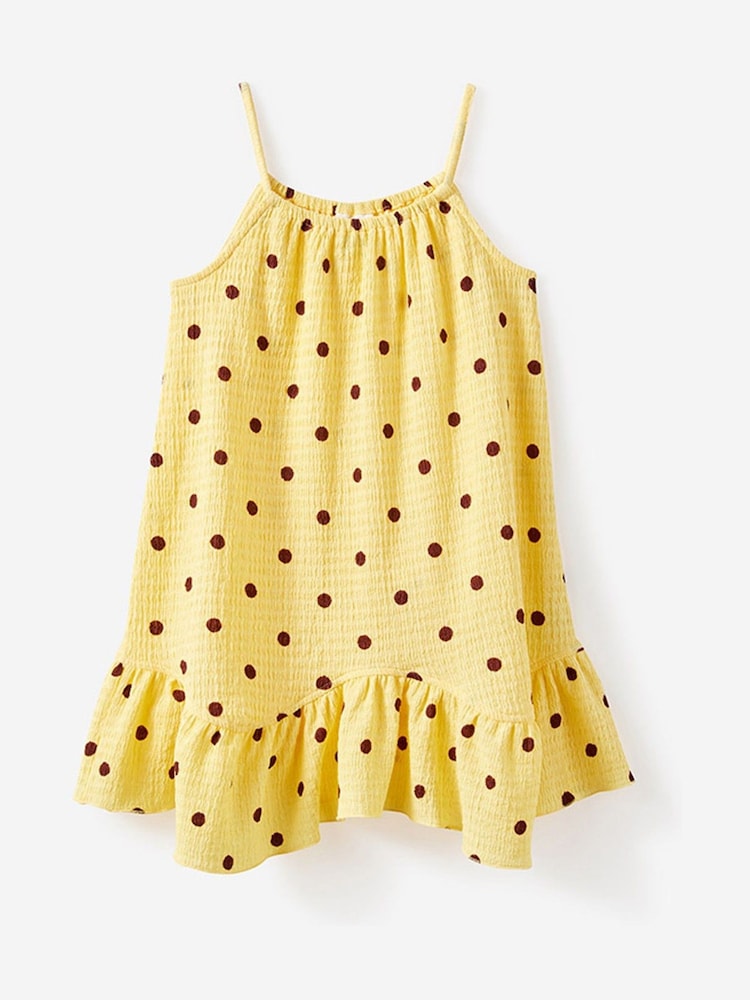 Cotton On Yellow Hazel Scalloped Sleeveless Dress - Image 1 of 3