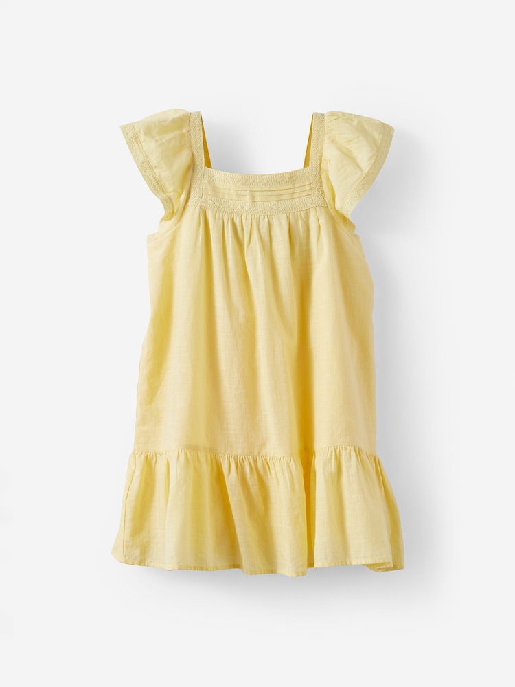 Cotton On Yellow Billie Flutter Sleeve Dress - Image 1 of 1
