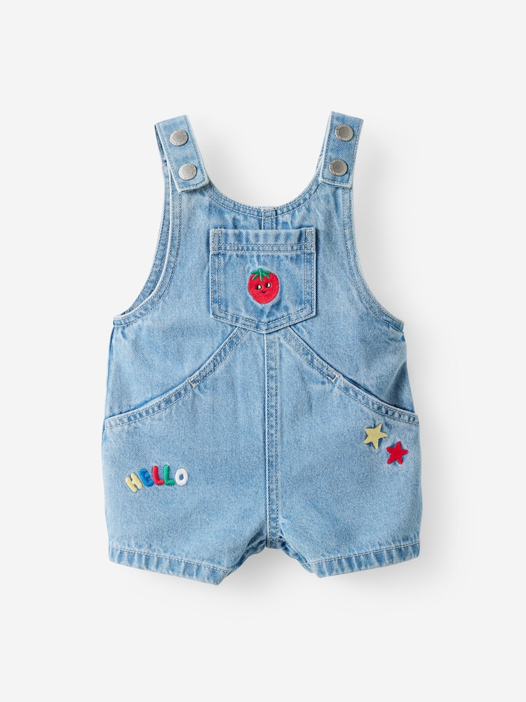 Cotton On Blue Aspen Denim Short Dungarees - Image 1 of 3