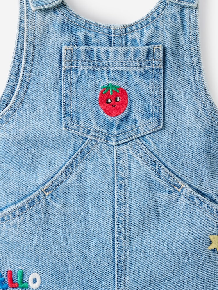 Cotton On Blue Aspen Denim Short Dungarees - Image 3 of 3
