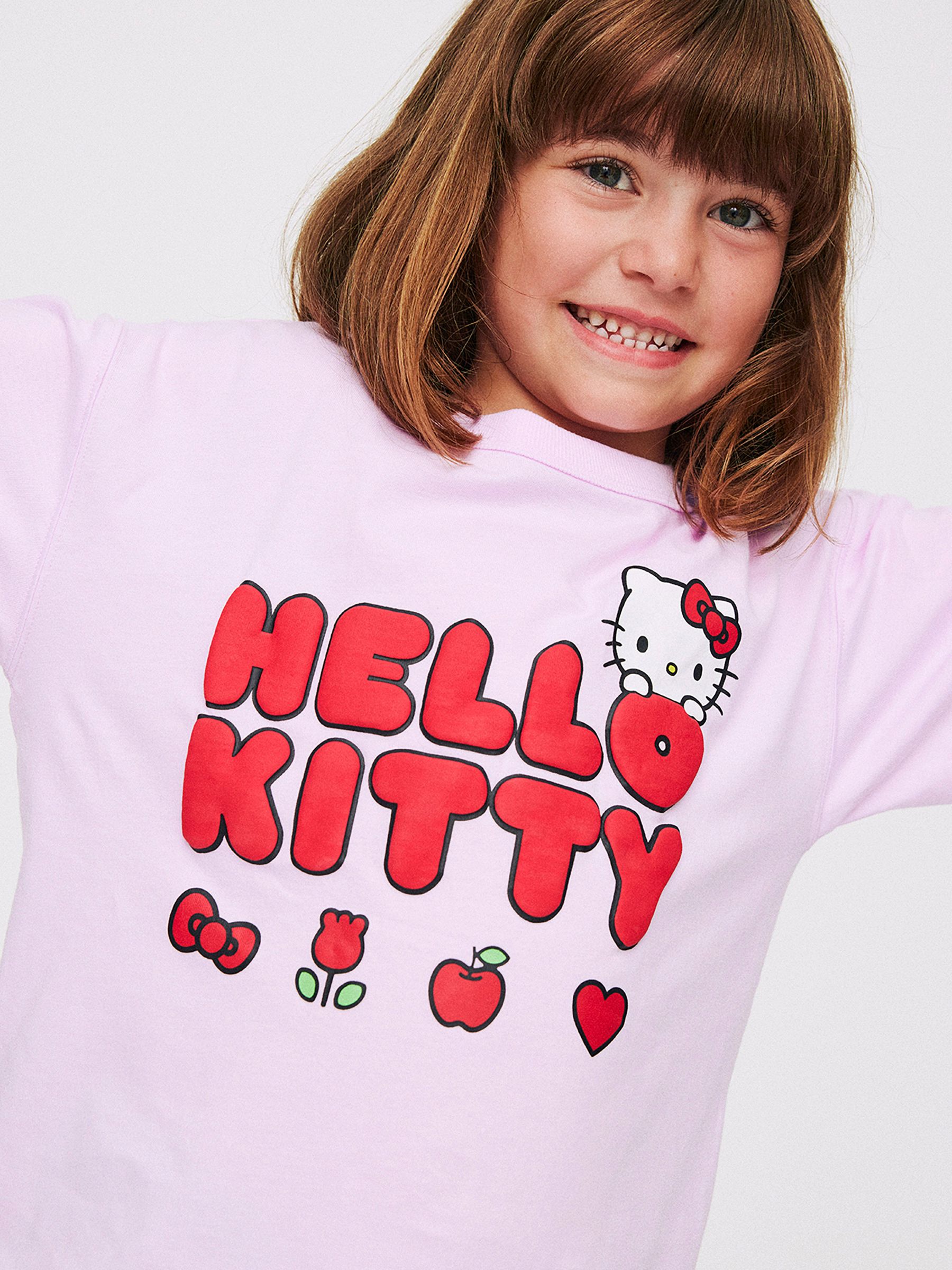 Buy Cotton On Pink Hello Kitty Drop Shoulder Short Sleeve T-Shirt