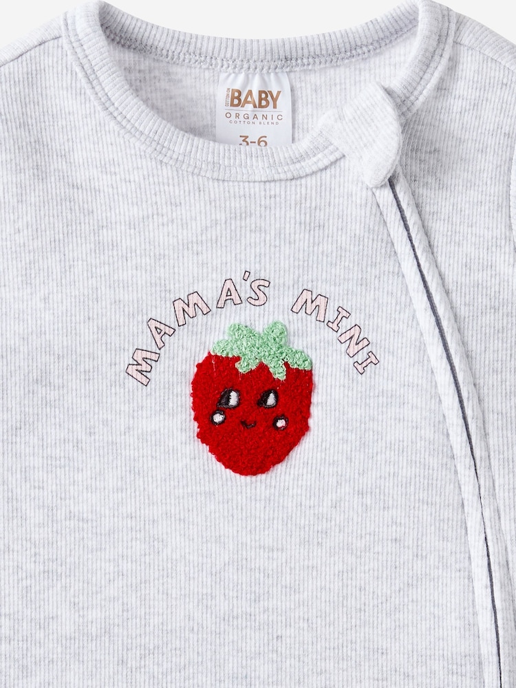 Cotton On Grey Short Sleeve Zip Romper - Image 2 of 2