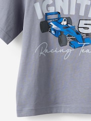 Cotton On Steel Grey Jonny Short Sleeve Back Graphic Print T-Shirt - Image 3 of 3