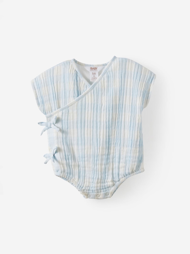 Cotton On Blue Woven Cross Over Tie Playsuit - Image 1 of 3