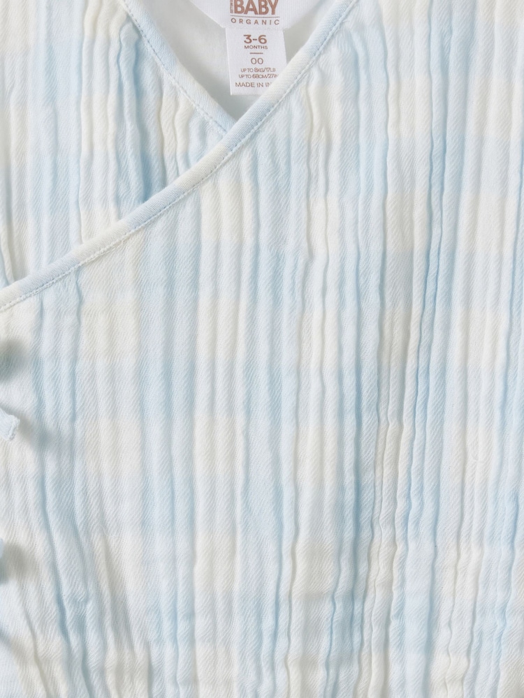 Cotton On Blue Woven Cross Over Tie Playsuit - Image 2 of 3