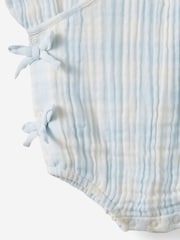 Cotton On Blue Woven Cross Over Tie Playsuit - Image 3 of 3