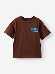 Cotton On Brown Jonny Short Sleeve Back Graphic Print T-Shirt - Image 1 of 3