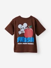 Cotton On Brown Jonny Short Sleeve Back Graphic Print T-Shirt - Image 2 of 3