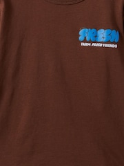 Cotton On Brown Jonny Short Sleeve Back Graphic Print T-Shirt - Image 3 of 3