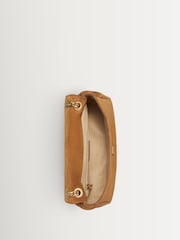 Tory Burch Brown Charlie Quilted Suede Shoulder Bag - Image 3 of 5
