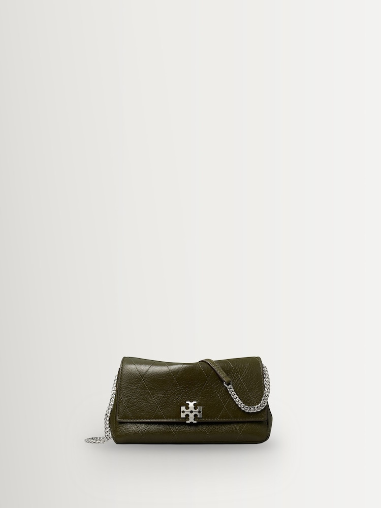 Tory Burch Green Charlie Quilted Chain Wallet - Image 1 of 4 Tory Burch Green Charlie Quilted Chain Wallet - Image 1 of 4