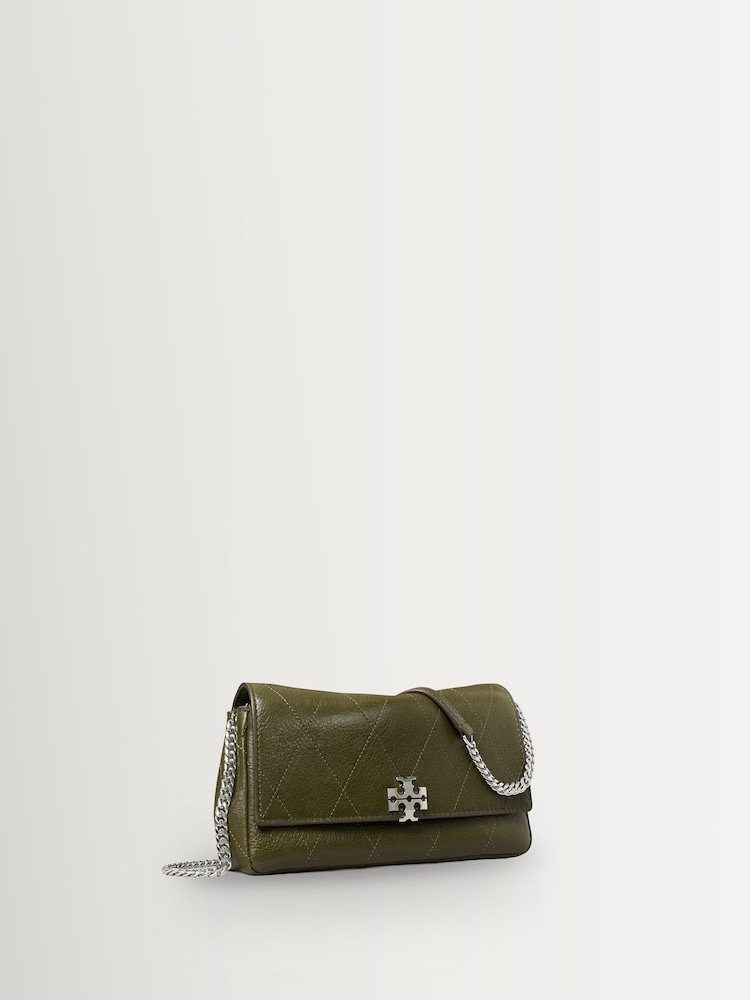 Tory Burch Green Charlie Quilted Chain Wallet - Image 2 of 4 Tory Burch Green Charlie Quilted Chain Wallet - Image 2 of 4