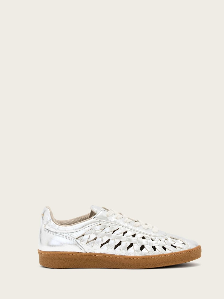 AllSaints Metallic Velma Woven Sneakers - Image 2 of 6