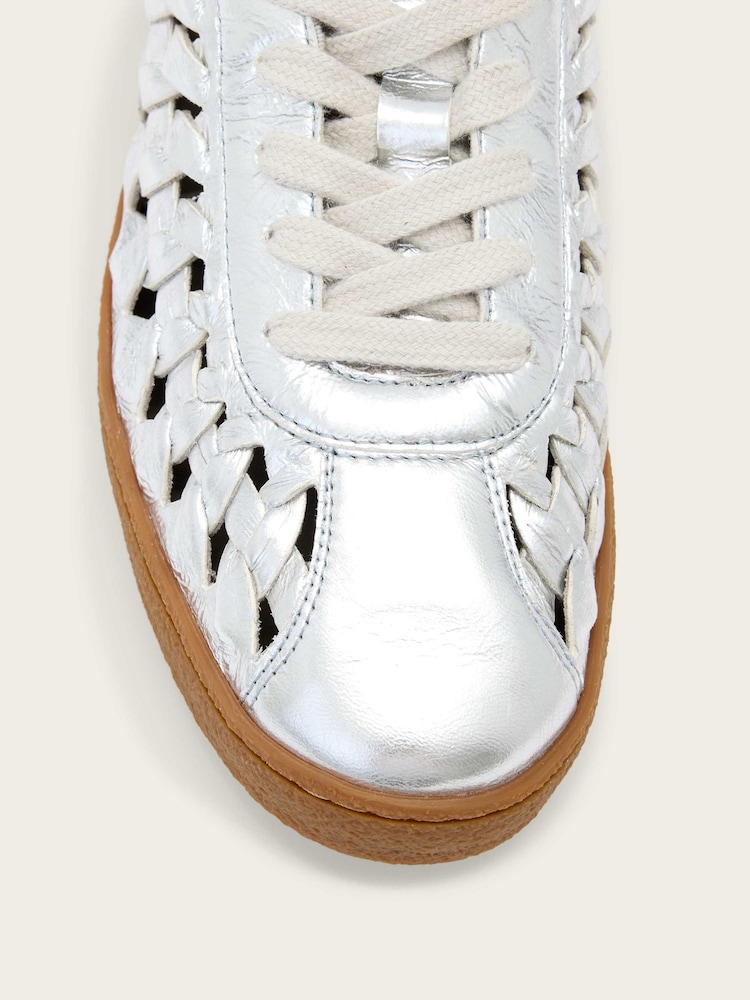 AllSaints Metallic Velma Woven Sneakers - Image 6 of 6