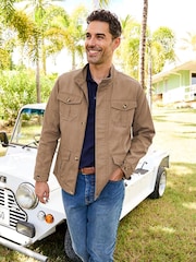 Cotton Traders Brown Cotton Cargo Jacket - Image 1 of 4