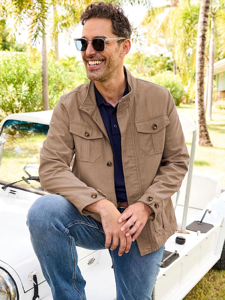 Cotton Traders Brown Cotton Cargo Jacket - Image 2 of 4