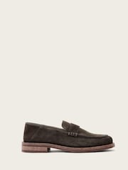 AllSaints Brown Bloom Soft Loafers - Image 1 of 5