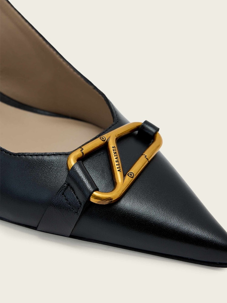 AllSaints Black Hera Slingback Shoes - Image 6 of 6 AllSaints Black Hera Slingback Shoes - Image 6 of 6