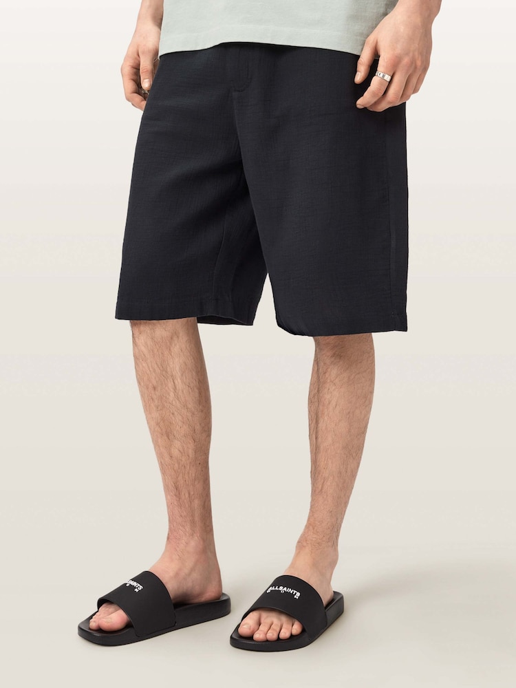 AllSaints Black Date Slider Sandals - Image 1 of 6